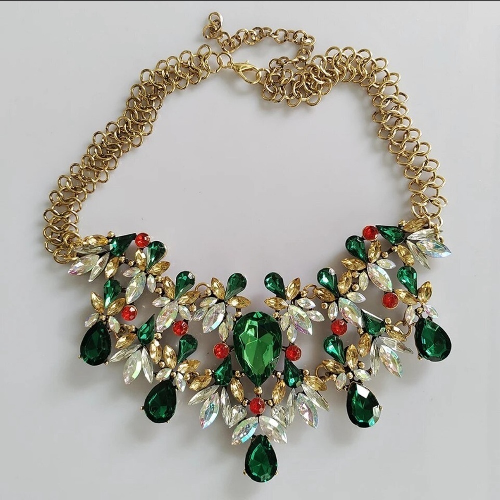 Colorful Crystal Bib Necklace